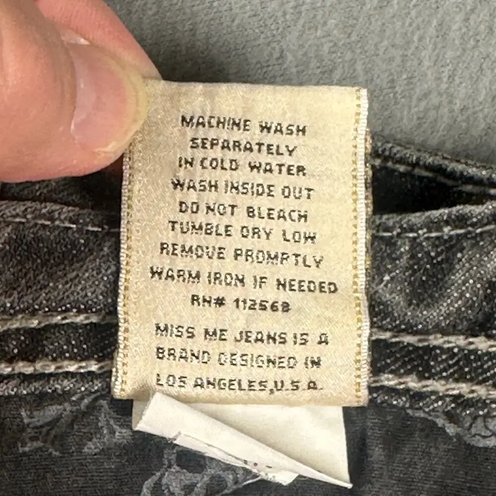 Miss Me Seattle Jeans Womens 28 Bootcut Fleur De Lis Embroidered - Picture 9 of 10